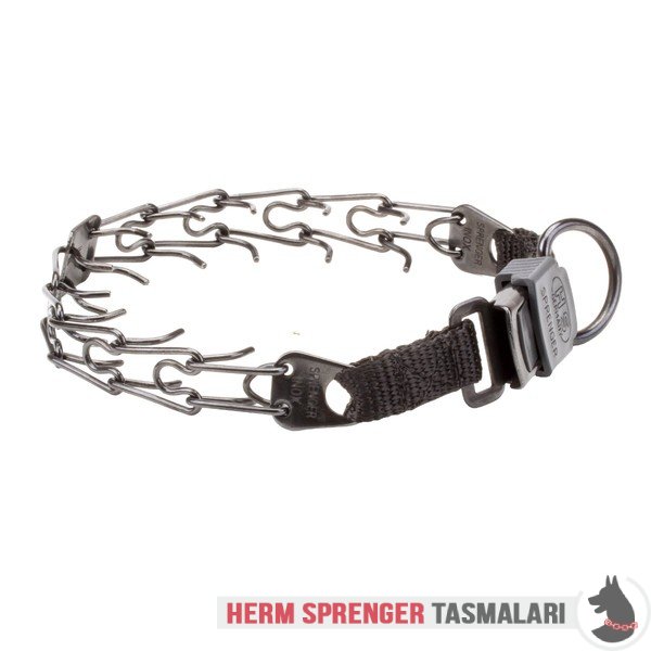 Naylon Kombinli ve Click-Lock Tokalı "Good Doggy Kit" Siyah Paslanmaz Çelik Şok Tasması (2.25 mm x 40 cm)