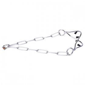 "Attention Concentrator" Stainless Steel Dog Show Collar with Plastic Capped Prongs - 3.0 mm