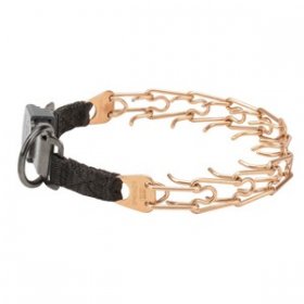 "Comfy Wear" Curogan Pinch Collar with Center-Plate and Click Lock Buckle (2.25 mm x 16 inches)