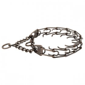 Orta Plakalı ve Etki Zincirli "Antique Treasure" Kahverengi Çelik Şok Tasması'' 4 mm x 63 cm