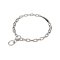 "Get Me Home" Chrome Plated Short Link Chain Collar with Round Chain and Name Plate - 3.0 mm