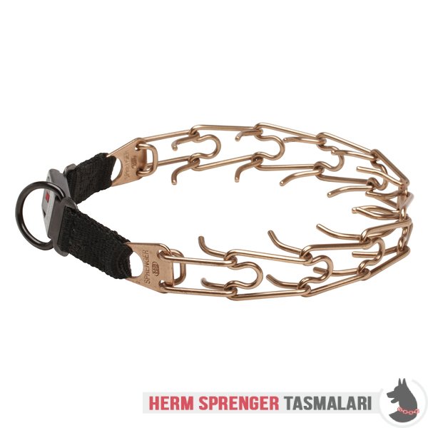 Naylon Kombinli ve Click-Lock Tokalı "Taming Loop" Curogan Şok Tasması - (3.2 mm x 52 cm)