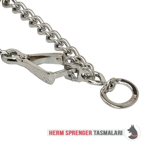 Döner Halkalı ve Hızlı Açılabilen Kancalı "Issues Killer" Krom Çelik Şok Tasması (2.25 mm x 41 cm)