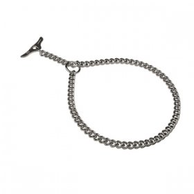 Kısa Baklalı Krom Çelik "Taming Force" Tutamaklı Yassı Boğmalı Zincir 3 mm