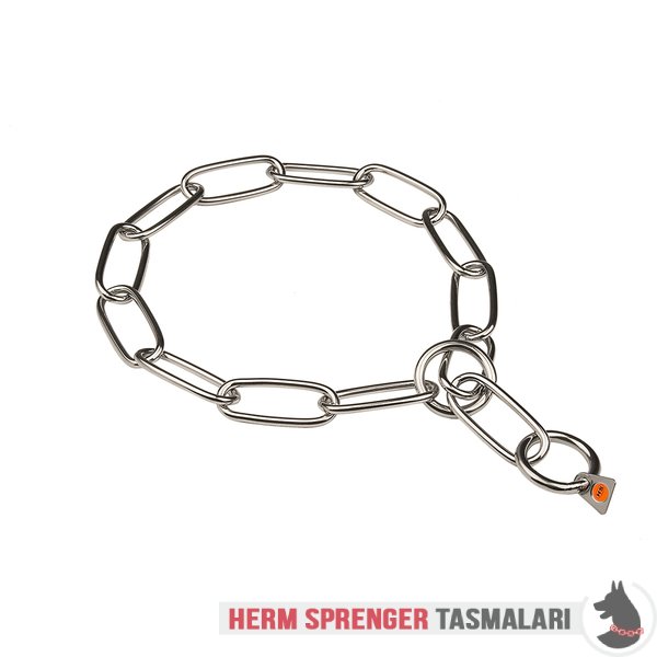 Uzun Baklalı Paslanmaz Çelik "Big Brother" Boğmalı Zincir Tasması 4 mm