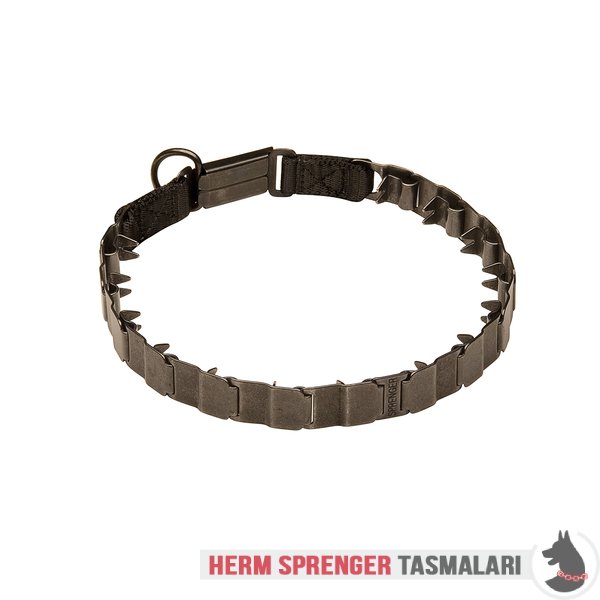 Clicklock Tokalı Siyah Çelik "Dark Force" Neck Tech SPORT Terbye Tasması 48 cm