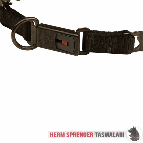 Clicklock Tokalı Siyah Çelik "Dark Force" Neck Tech SPORT Terbye Tasması 48 cm