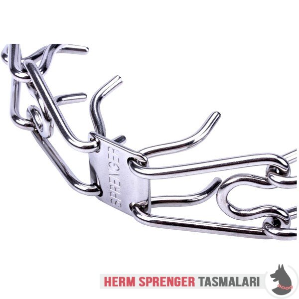 "Silver Hook" Stainless Steel Pinch Collar with Swivel and Quick Release Snap Hook (3.2 mm x 23 inches)