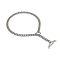 "Taming Force" Chrome Plated Short Link Chain Collar with Flat Chain and Toggle - 3.0 mm