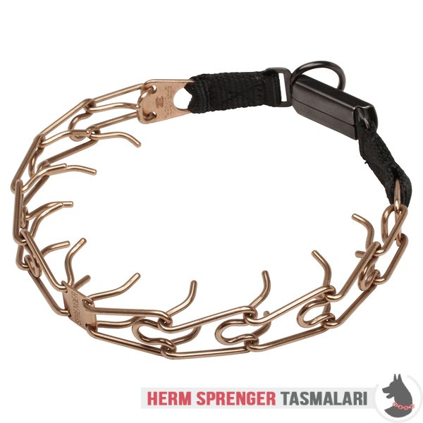 Naylon Kombinli ve Click-Lock Tokalı "Taming Loop" Curogan Şok Tasması - (3.2 mm x 52 cm)