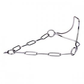 Paslanmaz Çelik "Heads-Up" Özel Çene Bölgeli Köpek Şov Tasması 3 mm