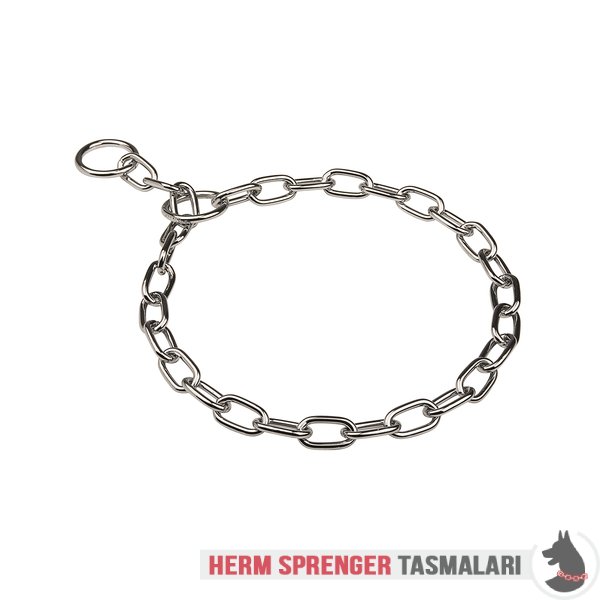 Krom Çelik "Keeper of the Fur" Kürk Koruyucu Boğma Zincir Tasması 3.4 mm