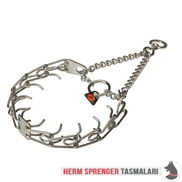 Orta Plakalı ve Etki Zincirli "Training Profy" Paslanmaz Çelik Şok Tasması (2.25 mm x 41 cm)