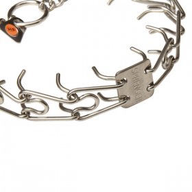 Orta Plakalı ve Etki Zincirli "Training Profy" Paslanmaz Çelik Şok Tasması (2.25 mm x 41 cm)