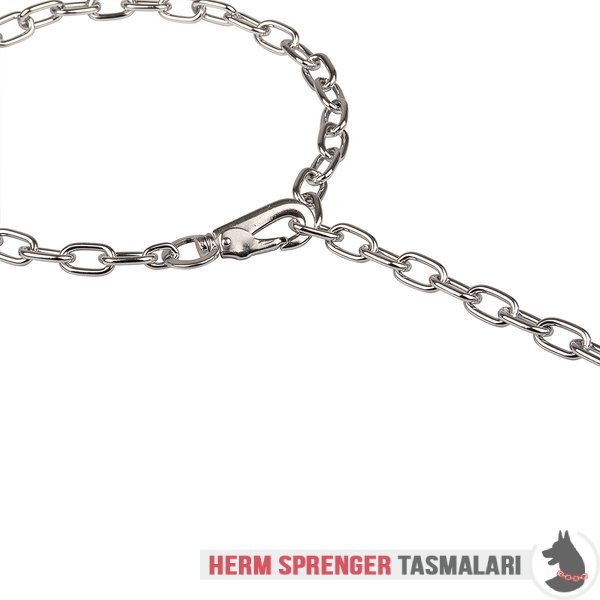 Orta Baklalı Krom Çelik "Hook Time" Kancalı Zincir Tasması 3.0 mm