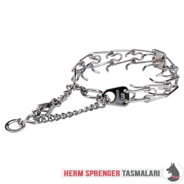 Döner Halkalı ve Hızlı Açılabilen Kancalı "Issues Killer" Krom Çelik Şok Tasması (2.25 mm x 41 cm)