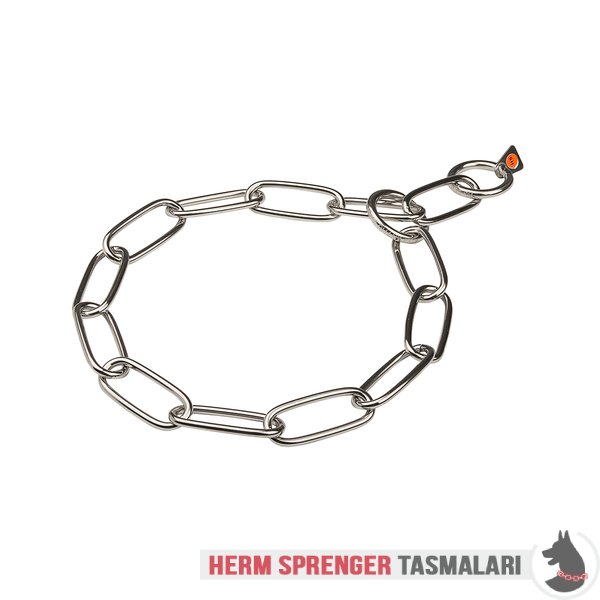 Uzun Baklalı Paslanmaz Çelik "Big Brother" Boğmalı Zincir Tasması 4 mm