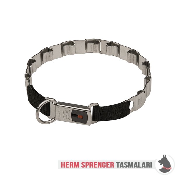 Clicklock Tokalı Paslanmaz Çelik "Fun Time" Neck Tech FUN Köpek Tasması 48 cm