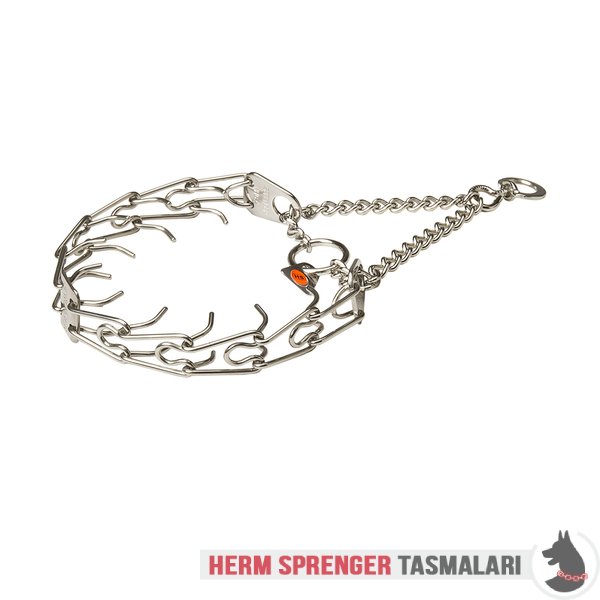 Orta Plakalı ve Etki Zincirli "Training Profy" Paslanmaz Çelik Şok Tasması (2.25 mm x 41 cm)