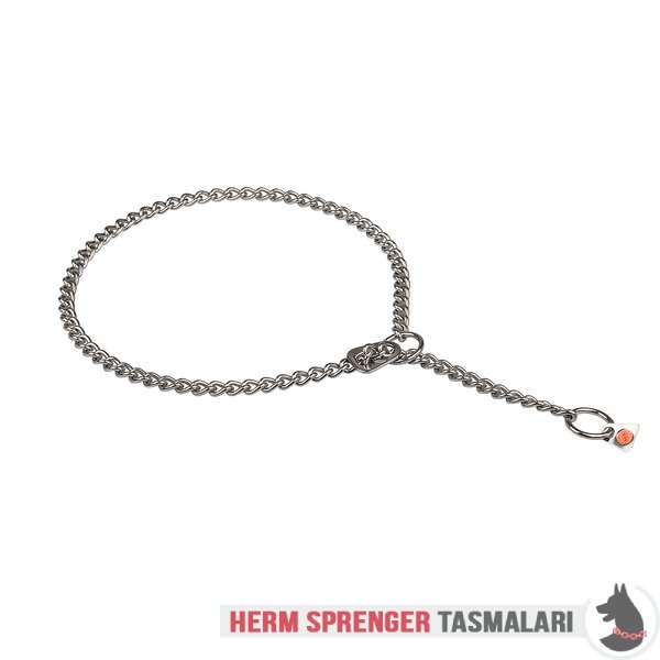 Kısa Baklalı ve Kilit Plakalı "Mr. Amazing" Paslanmaz Çelik Boğmalı Zincir Tasması 2.5 mm