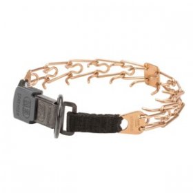 "Comfy Wear" Curogan Pinch Collar with Center-Plate and Click Lock Buckle (2.25 mm x 16 inches)