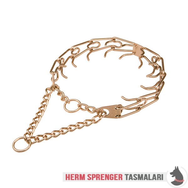 Orta Plakalı ve Etki Zincirli "Aggression Hunter" Curogan Şok Tasması (4 mm x 65 cm)