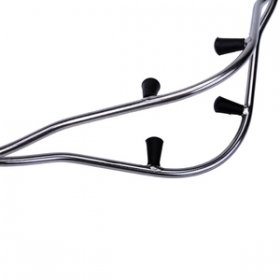 "Attention Concentrator" Stainless Steel Dog Show Collar with Plastic Capped Prongs - 3.0 mm