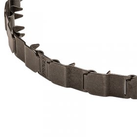 "Dark Force" Black Stainless Steel Neck Tech SPORT Dog Collar - 19 inches (48 cm) long