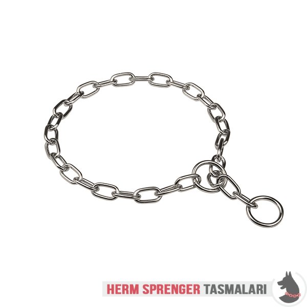 Krom Çelik "Keeper of the Fur" Kürk Koruyucu Boğma Zincir Tasması 3.4 mm