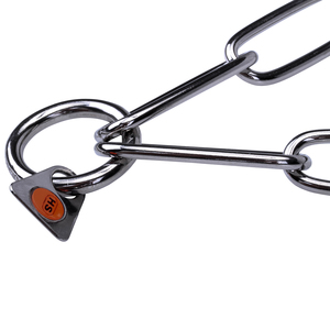 "Attention Concentrator" Stainless Steel Dog Show Collar with Plastic Capped Prongs - 3.0 mm