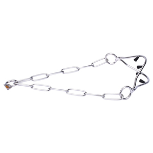 "Attention Concentrator" Stainless Steel Dog Show Collar with Plastic Capped Prongs - 3.0 mm