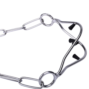 "Attention Concentrator" Stainless Steel Dog Show Collar with Plastic Capped Prongs - 3.0 mm