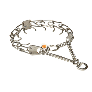 Orta Plakalı ve Etki Zincirli "Training Profy" Paslanmaz Çelik Şok Tasması (2.25 mm x 41 cm)