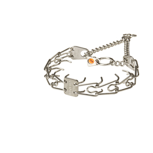 Orta Plakalı ve Etki Zincirli "Training Profy" Paslanmaz Çelik Şok Tasması (2.25 mm x 41 cm)