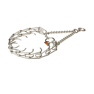 Orta Plakalı ve Etki Zincirli "Training Profy" Paslanmaz Çelik Şok Tasması (2.25 mm x 41 cm)