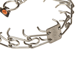 Orta Plakalı ve Etki Zincirli "Training Profy" Paslanmaz Çelik Şok Tasması (2.25 mm x 41 cm)